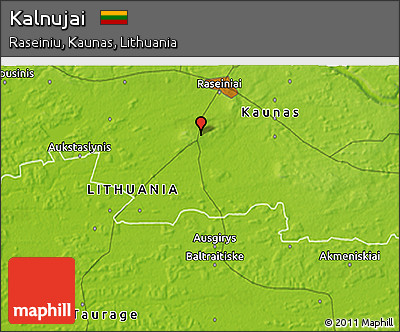 Physical 3D Map of Kalnujai