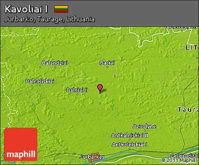 Physical 3D Map of Kavoliai I