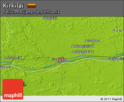 Physical 3D Map of Kirkilai