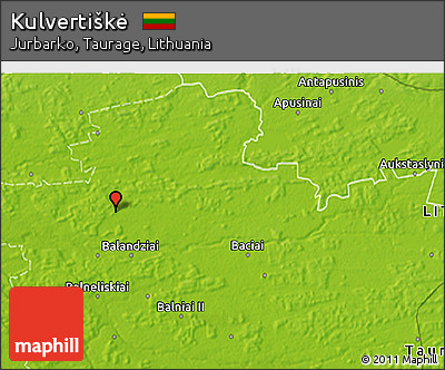 Physical 3D Map of Kulvertiškė