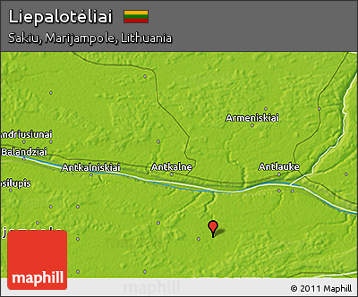 Physical 3D Map of Liepalotėliai