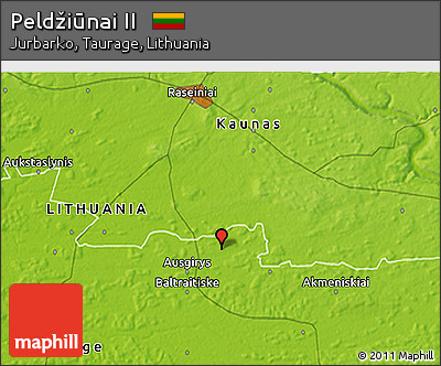 Physical 3D Map of Peldžiūnai II