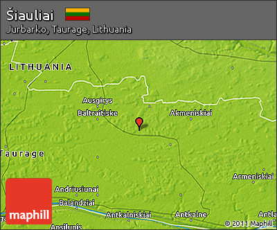 Physical 3D Map of Šiauliai