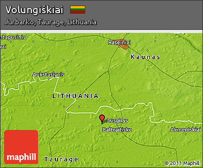 Physical 3D Map of Volungiškiai