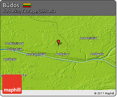 Physical 3D Map of Būdos