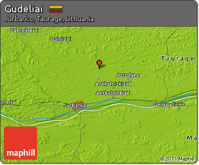 Physical 3D Map of Gudeliai
