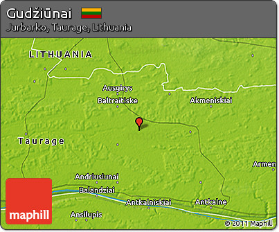 Physical 3D Map of Gudžiūnai