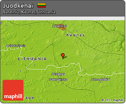 Physical 3D Map of Juodkėnai