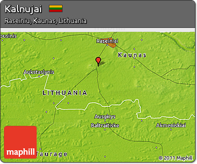 Physical 3D Map of Kalnujai