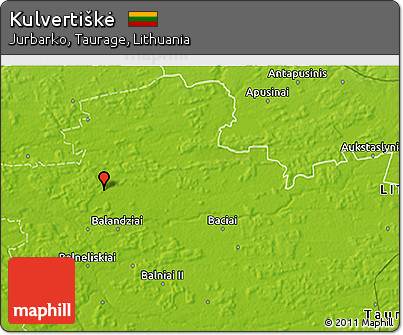 Physical 3D Map of Kulvertiškė
