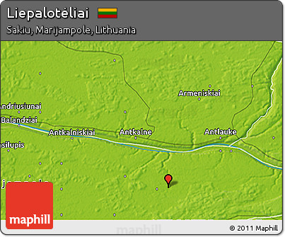 Physical 3D Map of Liepalotėliai
