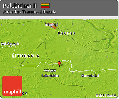 Physical 3D Map of Peldžiūnai II