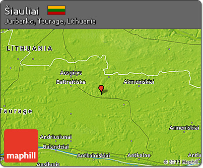 Physical 3D Map of Šiauliai
