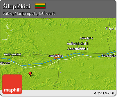 Physical 3D Map of Šilupiškiai