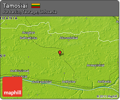 Physical 3D Map of Tamošiai