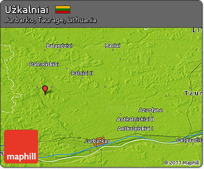 Physical 3D Map of Užkalniai