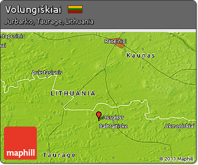 Physical 3D Map of Volungiškiai