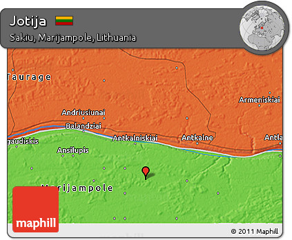 Political 3D Map of Jotija