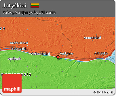 Political 3D Map of Jotyškiai