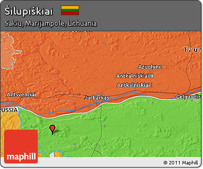 Political 3D Map of Šilupiškiai