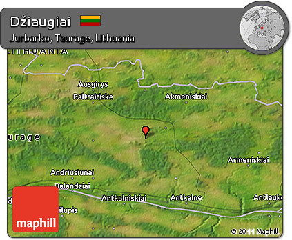 Satellite 3D Map of Džiaugiai