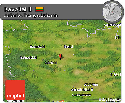 Satellite 3D Map of Kavoliai II