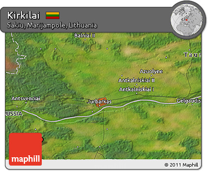 Satellite 3D Map of Kirkilai