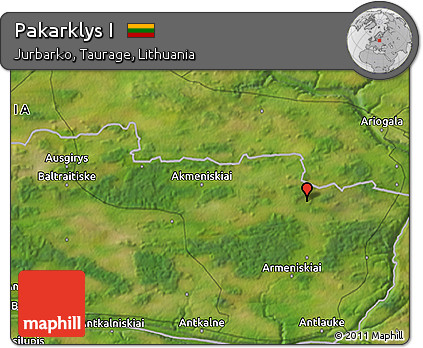 Satellite 3D Map of Pakarklys I