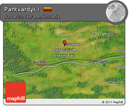 Satellite 3D Map of Pantvardys I