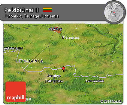 Satellite 3D Map of Peldžiūnai II