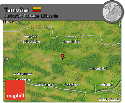 Satellite 3D Map of Tamošiai