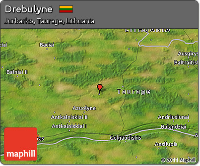 Satellite 3D Map of Drebulynė