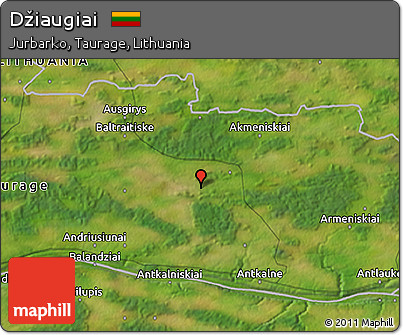 Satellite 3D Map of Džiaugiai