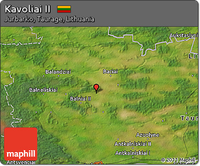 Satellite 3D Map of Kavoliai II