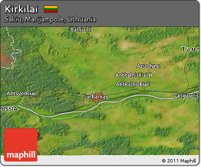 Satellite 3D Map of Kirkilai