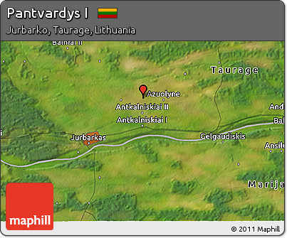 Satellite 3D Map of Pantvardys I