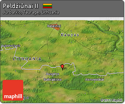 Satellite 3D Map of Peldžiūnai II