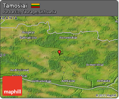 Satellite 3D Map of Tamošiai