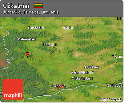Satellite 3D Map of Užkalniai