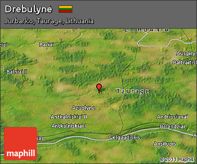 Satellite 3D Map of Drebulynė