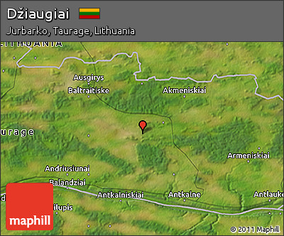 Satellite 3D Map of Džiaugiai