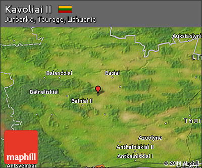 Satellite 3D Map of Kavoliai II