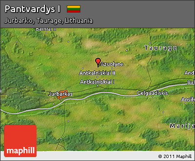 Satellite 3D Map of Pantvardys I