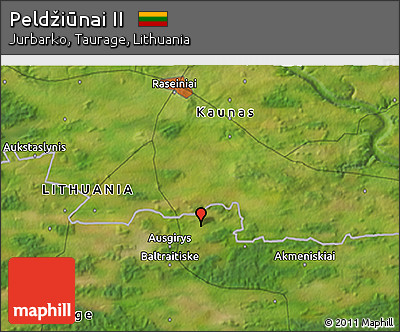 Satellite 3D Map of Peldžiūnai II