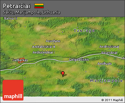 Satellite 3D Map of Petraičiai