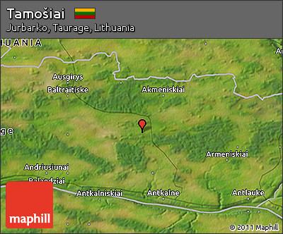 Satellite 3D Map of Tamošiai