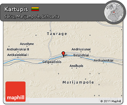 Shaded Relief 3D Map of Kartupis