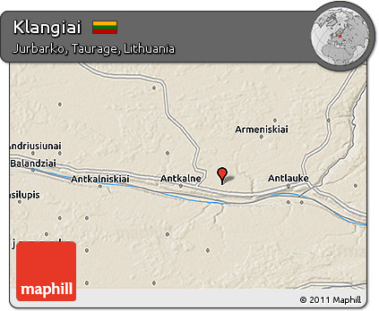 Shaded Relief 3D Map of Klangiai