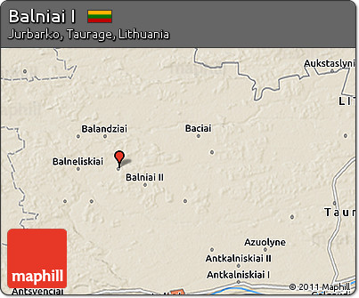 Shaded Relief 3D Map of Balniai I