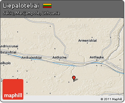 Shaded Relief 3D Map of Liepalotėliai